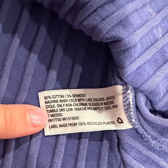 Knox Rose Ribbed Blouse in Deep Blue - Picture 4 of 4